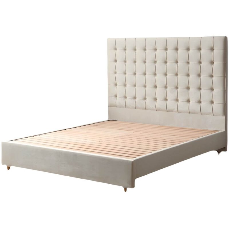 "Foam Velvet Rectangular Tufted Wood and Upholstered Panel Headboard - 79""