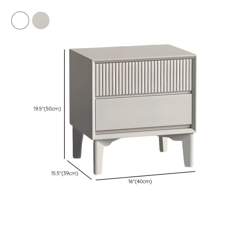 "Dimension of Modern Wood Nightstand with Drawer Storage and Legs Included - Cream White 16"L x 15"W x 20"H 1 Piece"