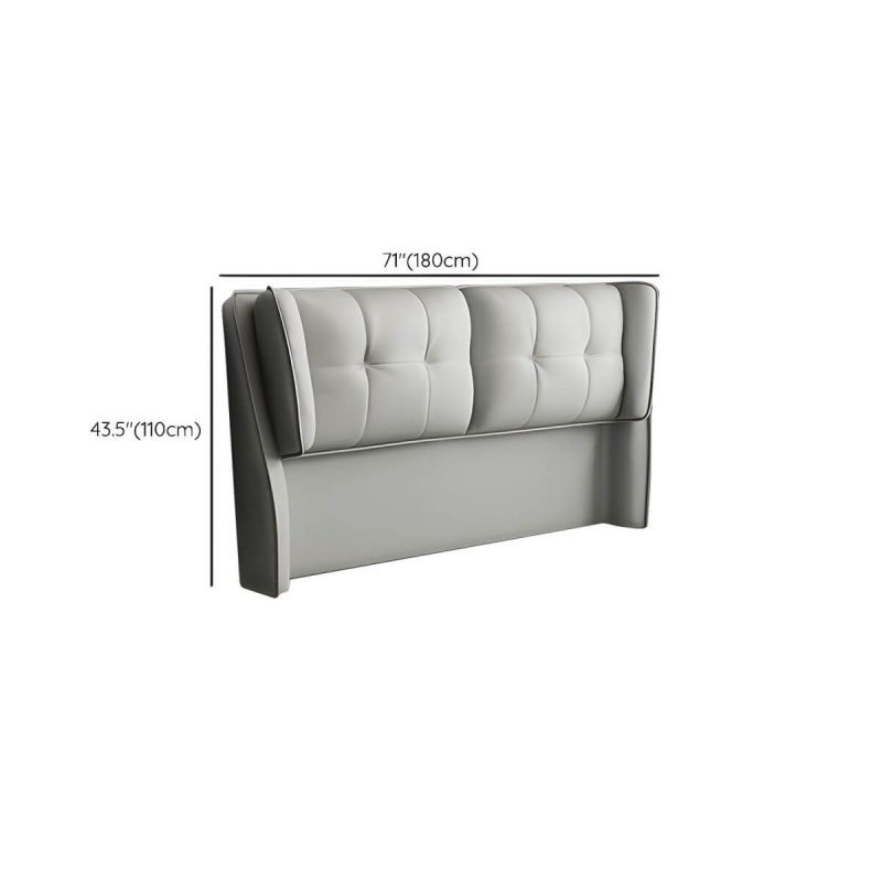 "Dimension of Solid Wood Modern Style Headboard Leather Panel Freestanding Rectangular - 71" Nano Wear-Resistant Leather"