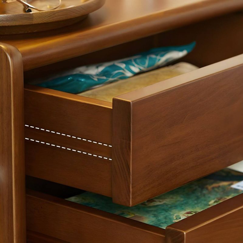 "Traditional Wooden Nightstand with 2 Drawers & Elegant Design - 2 Piece Set"