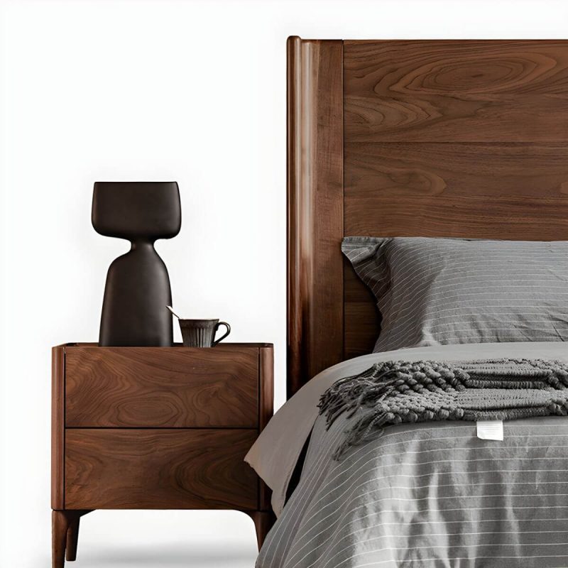 "Solid Wood Headboard Standard Bed Mattress Included Bed Frame with Custom Legs - Full Single Bed Lift Up Storage"