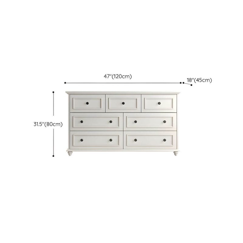 "Dimension of Solid Wood and Soft-Close Drawers Modern Chest with Wood Top - 7 47"L x 18"W x 31.5"H"