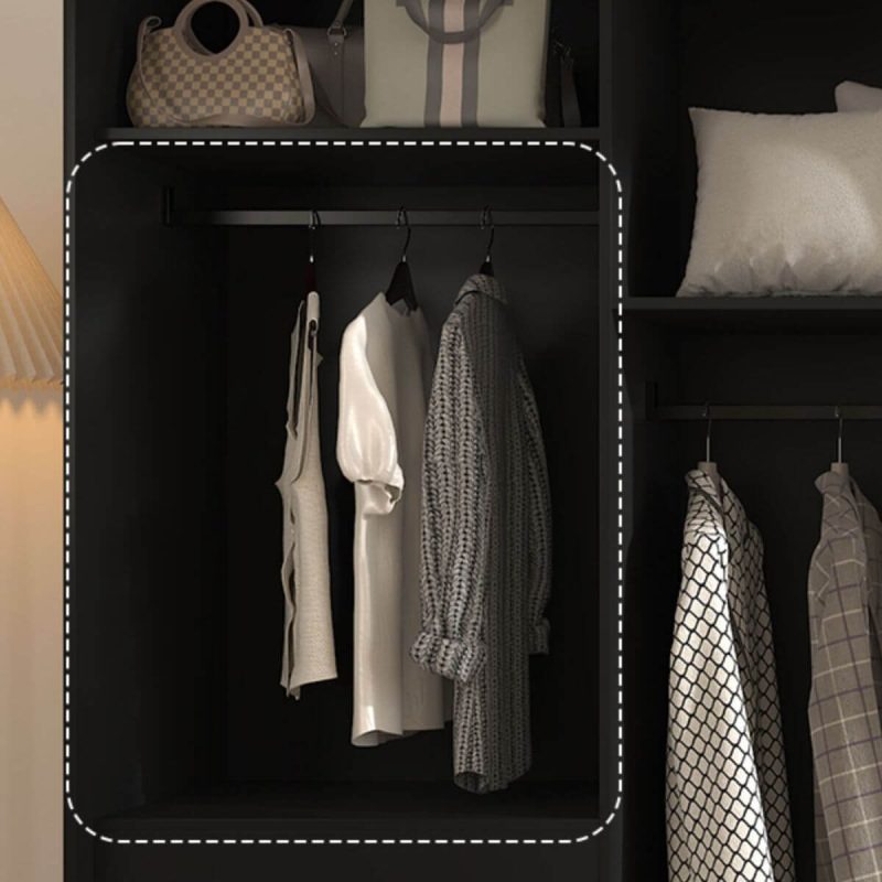 "Contemporary Ink Self-supporting Wardrobe Armoire, 47"L x 26"W x 85"H"