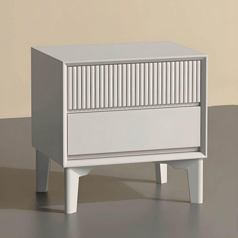 "Modern Wood Nightstand with Drawer Storage and Legs Included - Cream White 20"L x 15"W x 20"H 1 Piece"