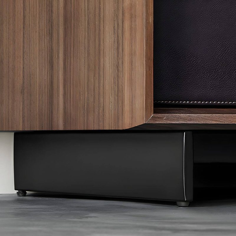 "Modern Walnut Wood Bachelor's Chest with 3 Drawers and Small Size - 2 Piece Set"