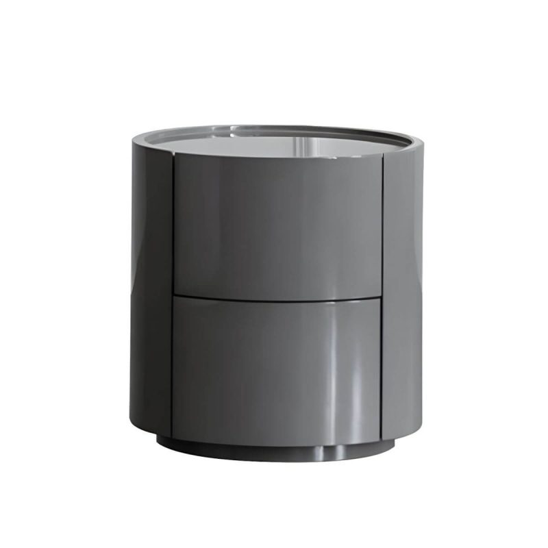 "Contemporary 18.9" Tall Nightstand Wooden Accent Table Nightstand for Bedroom - Khaki 1-Piece Set"