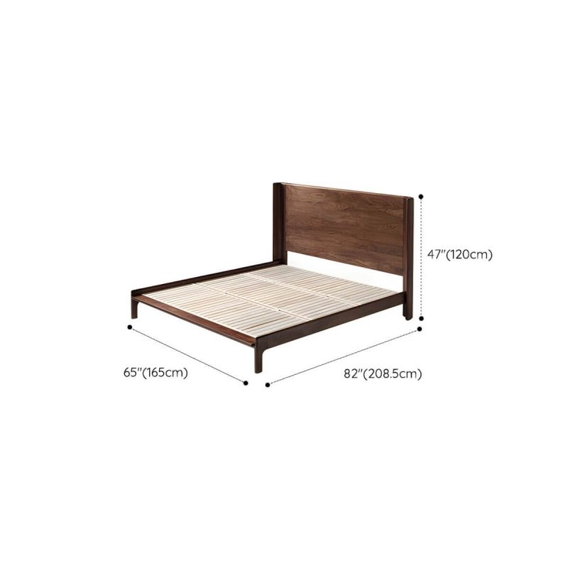 "Dimension of Solid Wood Headboard Standard Bed Mattress Included Bed Frame with Custom Legs - Full Single Bed Panel"