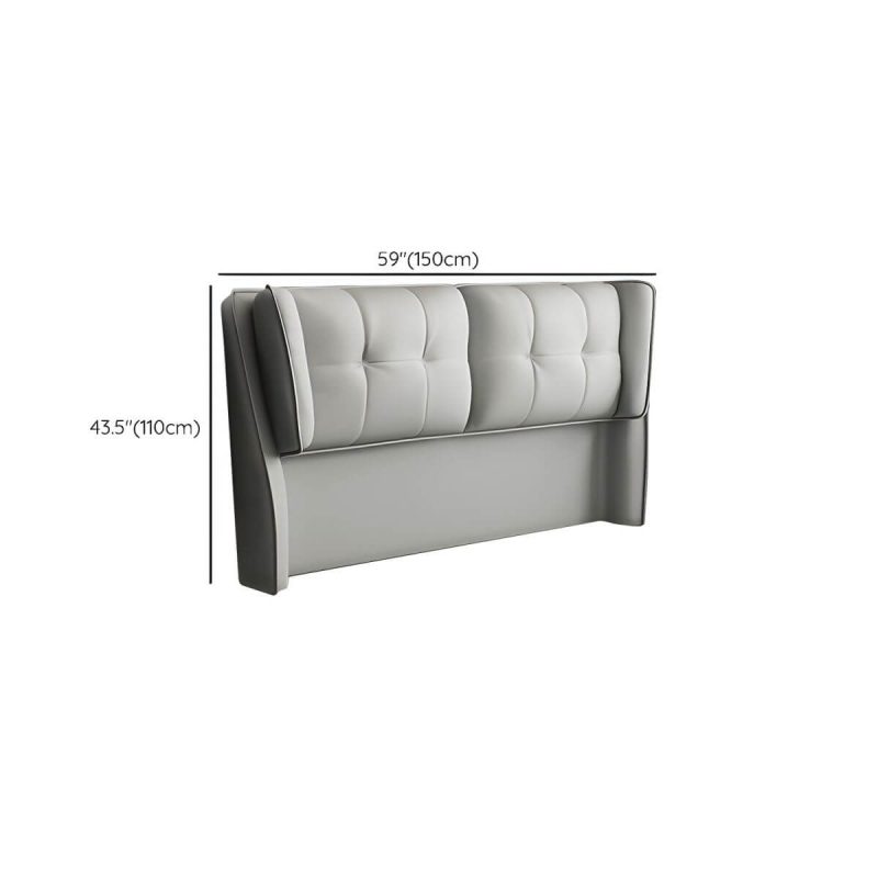 "Dimension of Solid Wood Modern Style Headboard Leather Panel Freestanding Rectangular - 59" Nano Wear-Resistant Leather"