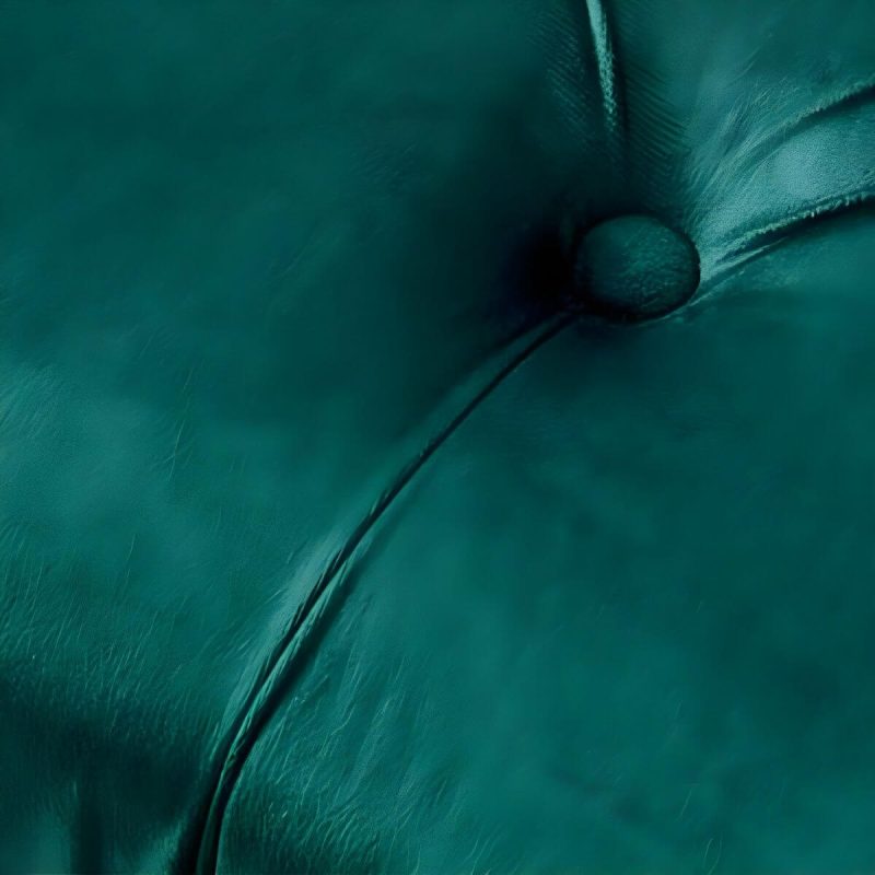 "Storage Not Included Upholstered Reserve Installation Holes Bedroom Bench - Blackish Green Velvet Wood"
