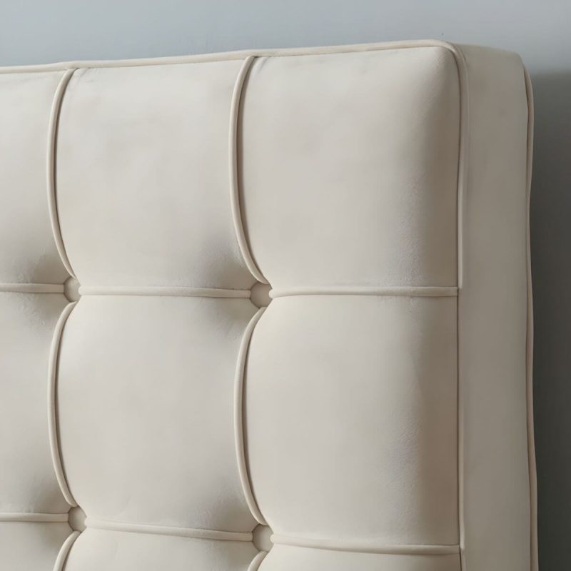 "Foam Velvet Rectangular Tufted Wood and Upholstered Panel Headboard - 79""