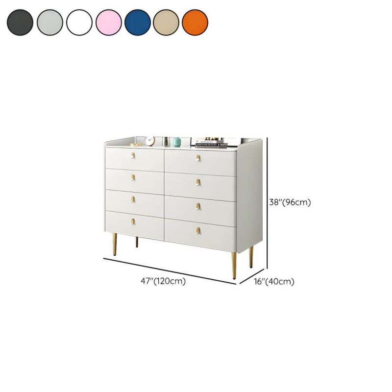 "Dimension of modern White Slate Countertop Storage Chest Galant Style with Drawers - Pink 47"L x 16"W x 38"H"