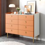 "modern White Slate Countertop Storage Chest Galant Style with Drawers - Blue 47"L x 16"W x 31"H"