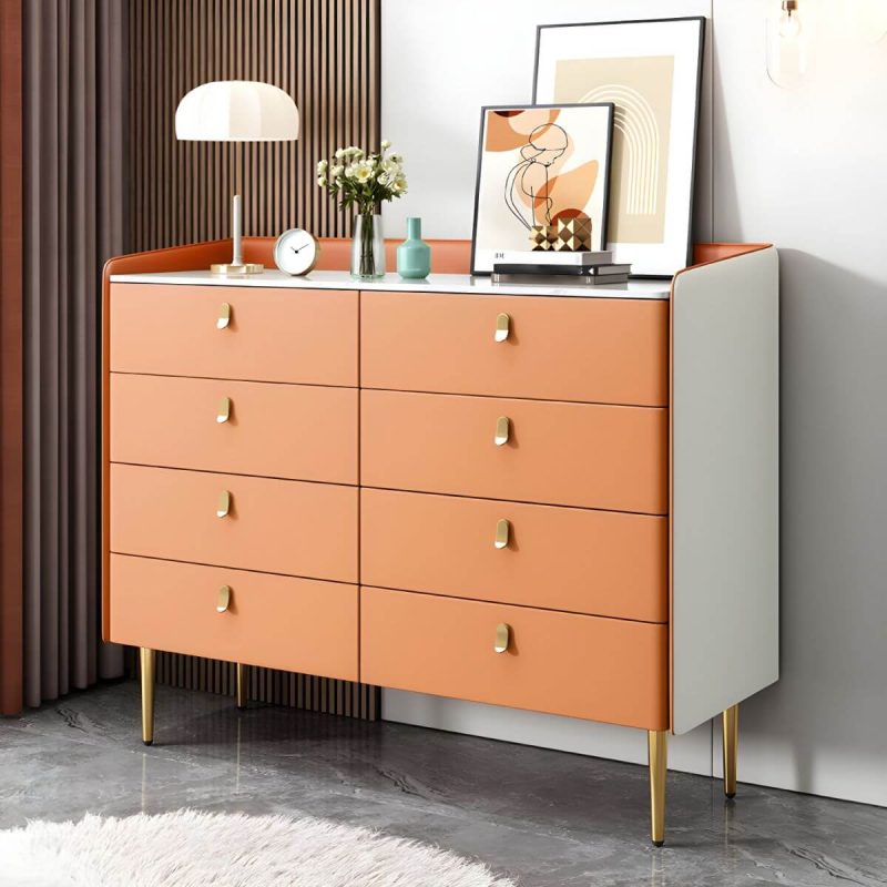 "modern White Slate Countertop Storage Chest Galant Style with Drawers - Blue 47"L x 16"W x 31"H"