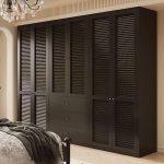 "Art Deco Alloy Chalk Wardrobe Closet with Flexible Shelf, Soft Close Door, and Hanging Rod, 58"L x 24"W x 79"H"