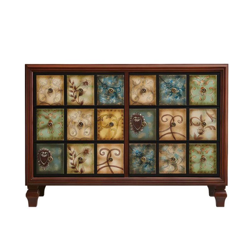 "American Retro Storage Chest Solid Wood Storage Chest Dresser for Bedroom - Brown 49"L x 18"W x 35"H"