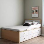 "Natural Finish Minimalist Tatami Bed, 53"W x 79"L"
