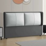 "Rectangular Standard Size Wingback Headboard Full Wooden Material - Grey 59""