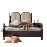 "Trendy Dark Brown Pallet Bed Frame, 51"W x 79"L"