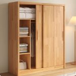 "Casual Natural Finish Wood Wardrobe Closet with Soft Close Door, Interior Shelves, and Hanging Rod, Armoire with Top Cabinet, 79"L x 24"W x 94"H"