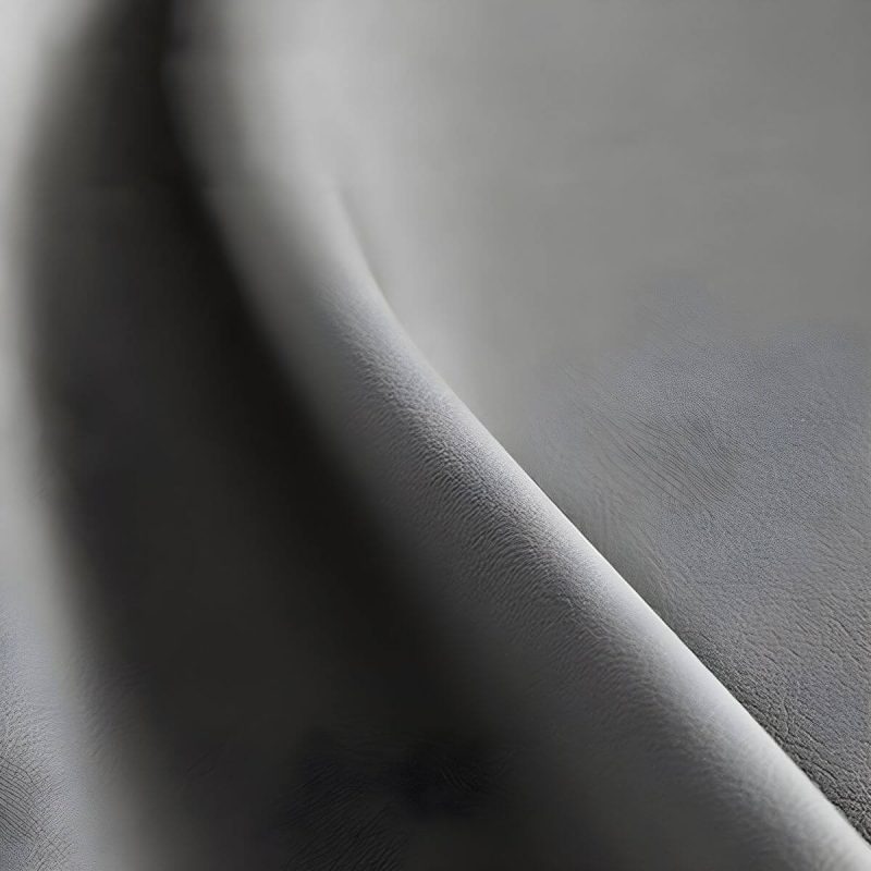 "Contemporary Genuine Leather Grey Standard Bed with Custom Gold Legs - 71"W x 79"L"