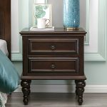 "Elegant Traditional Brown Wood Nightstand with Drawer Storage - 1 Piece 2"