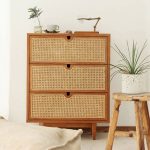 "Modern Natural Wood Finish Natural Wood Bachelor Chest, 28"L x 16"W x 39"H"