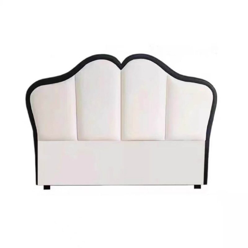 "Modern Upholstered Wood Camelback Panel Headboard 49 Inches (Standard Height) - Black/ Green 47""