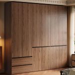 "Auburn Casual Wood Wardrobe Closet with 2 Drawers, Interior Shelves, and Hanging Rod, 79"L x 24"W x 79"H"