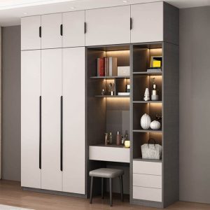 "White Modern Simple Style Lumber Wardrobe Armoire with Soft Close Drawer, Soft Close Door, Interior Shelves, and Hanging Rod, 70.9"L x 23.6"W x 97.6"H, Armoire with Top Cabinet"