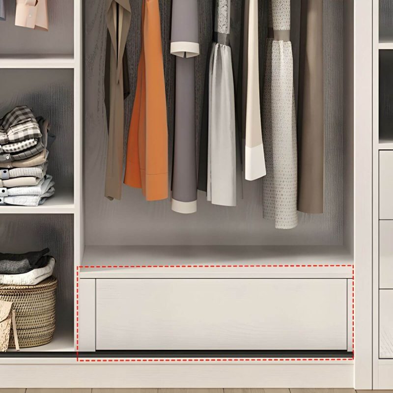 "Contemporary Glossy White Storage Cabinet Manufactured Wood Cabinet for Home - Armoires & Wardrobes 55"L x 23"W x 83"H"
