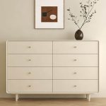 "3 Tiers Square Double Dresser in Modern Simple Style, 63"L x 16"W x 31"H"