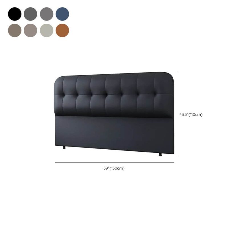 "Dimension of Modern Free-standing Standard Full(54"W x 75"L) Panel No Distressing With Legs in Timber and Tufted, 59", Beige"