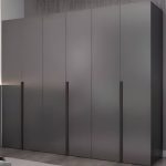 "Matte Black Contemporary Engineered Wood Unattached Cabinet Armoire with Soft Close Drawer, Soft Close Door, and Interior Shelves, 126"L x 22"W x 79"H"