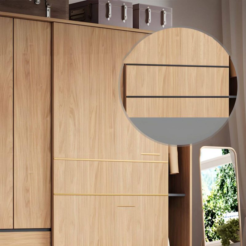 "Contemporary Wood Wardrobe Armoire Freestanding Adjustable Shelves Wardrobe with Drawers - Armoire with Top Cabinet 47"L x 24"W x 83"H"