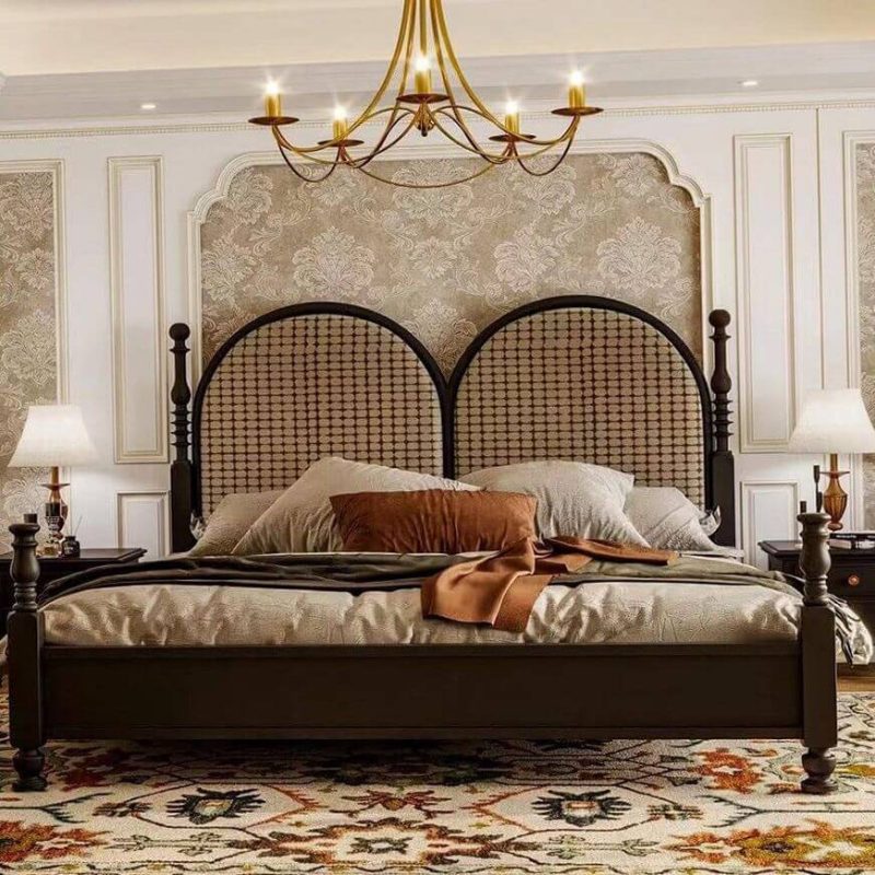 "Trendy Dark Brown Pallet Bed Frame, 59"W x 79"L"