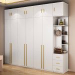 "Trendy White Wardrobe Closet with Soft Close Door, Lumber Material, Interior Shelves, and Clothing Rod, 71"L x 24"W x 83"H, Armoire with Top Cabinet"