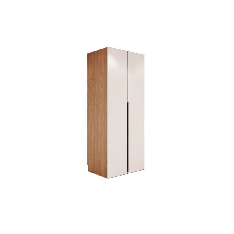 "Vibrant Multi-Color Casual Engineered Wood Wardrobe Closet with Soft Close Door, Interior Shelves, and Hanging Rod, 31.5"L x 23.5"W x 79"H"