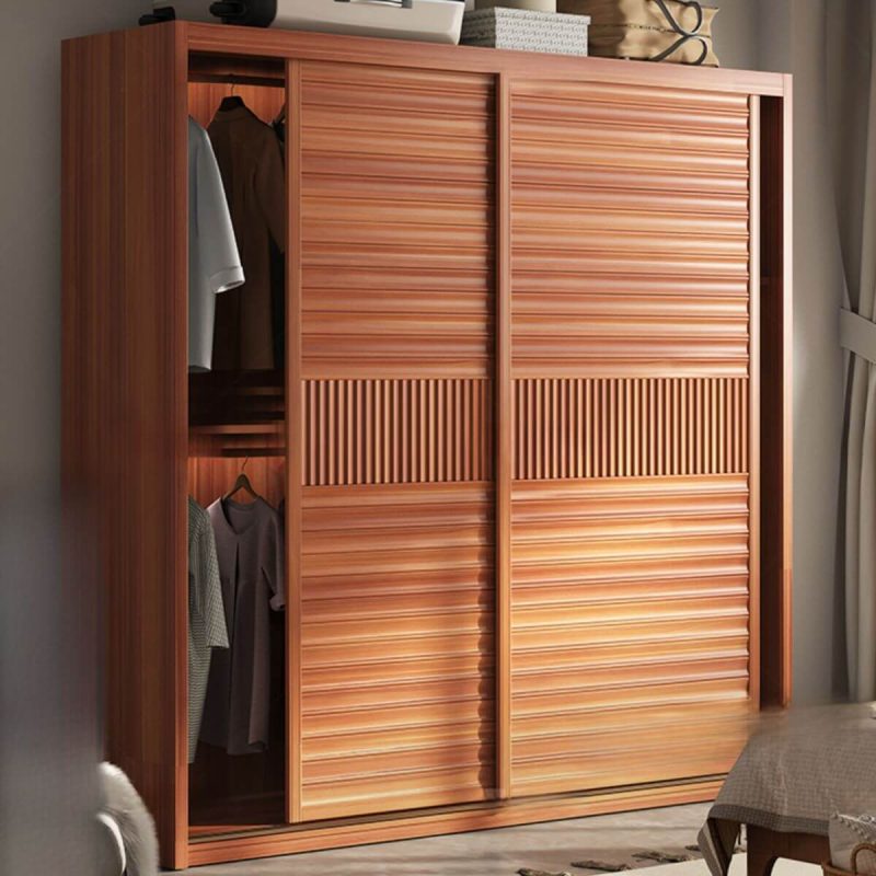 "Sepia Cabinet Armoire with Soft Close Drawer and Door, Timber Modish, Hanging Rod, Interior Shelves, Armoire & Side Cabinet & Top Cabinet, 94"L x 24"W x 102"H"