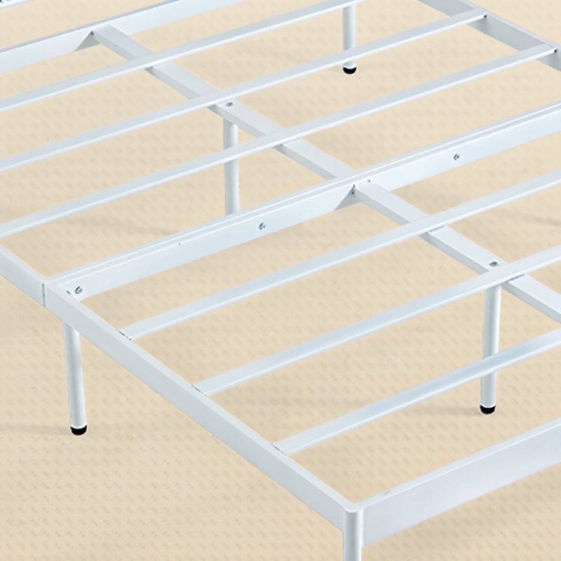 "Glam Standard Bed Metal Open-Frame Bed with Custom Gold Legs - 71"W x 79"L Single Bed Green"