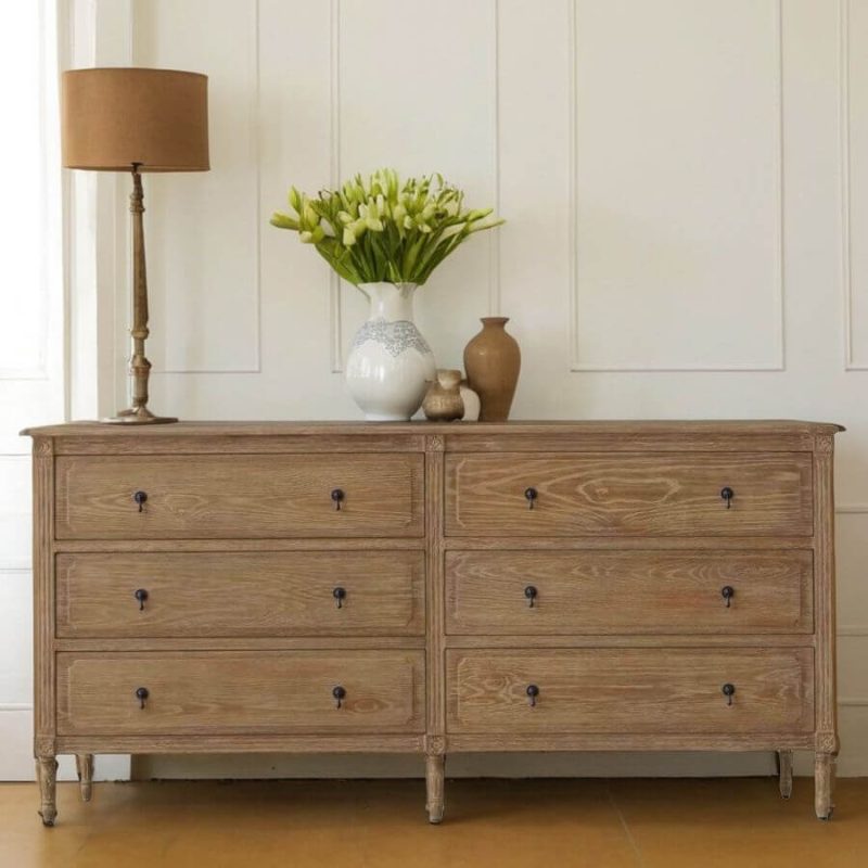 "Victorian Oak 5-Tier Cube Double Dresser, Oak, 35"L x 18"W x 54"H"